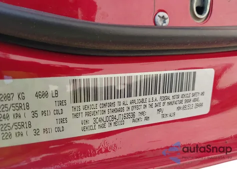 2018 Jeep Compass Limited 4X4 из США, поврежденный, VIN 3C4NJDCB4JT163536